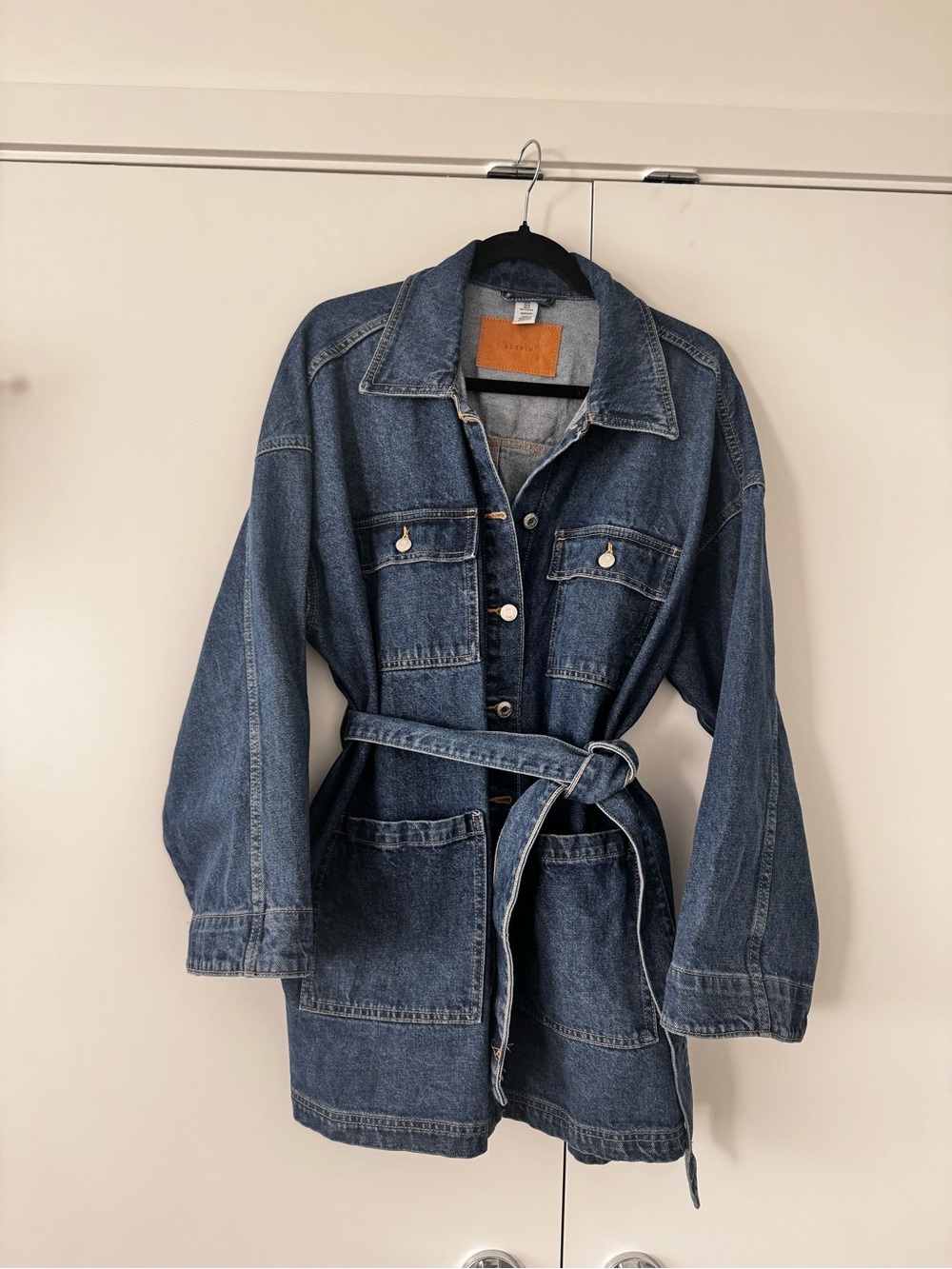 H&M Denim Belted Jacket - Blue